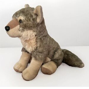 Wild Republic Gray Wolf 12” Soft Plush Stuffed Animal Toy Soft Fluffy Cuddly